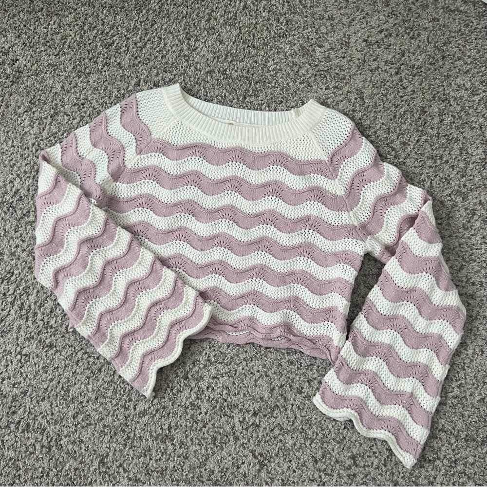 Altar'd State Wavy Cropped Sweater
